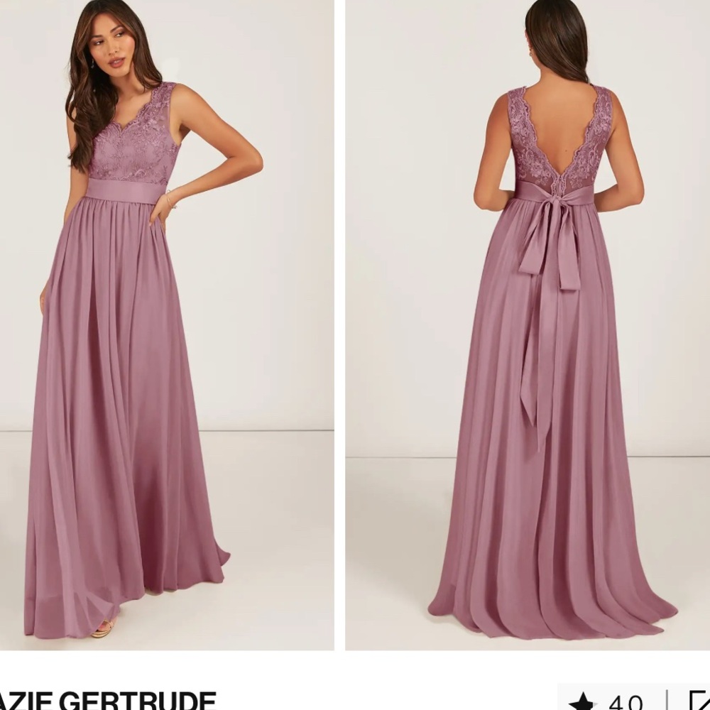 Azazie Vintage Mauve Gertrude Bridesmaid dress